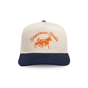 SIEGELMAN STABLE HAT - NATURAL/NAVY/ORANGE